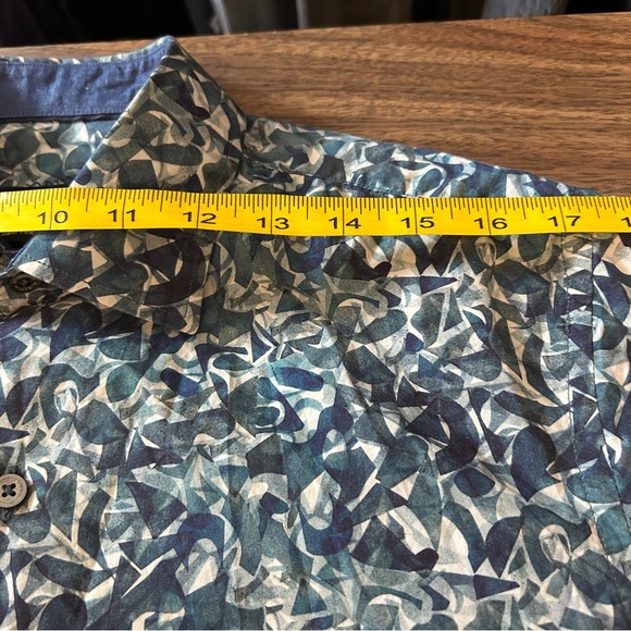 Bugatchi Men's Abstract Blue Shirt M - Picture 7 of 10